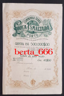 Portugal Industry Share * Companhia Fabril De Louça Esmaltada * Porto * Título De 1 Acção * 1920 * Shareholding - Industry