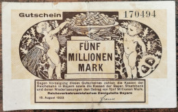 Billet Allemagne 50 Millions Mark 15 - 8 - 1923 / 50.000.000 Mark / Fünf Millionen - 50 Mio. Mark