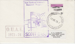 Ross Dependency O.U.A.E. 1973 - 1974 NZARP Ca Scott Base 26 DEC 1973 (RT214) - Covers & Documents