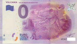 Vends Billet Souvenir Touristique 0€ Vulcania Sur La Trace Des Dinosaures 2016-2 UEAF - Autres & Non Classés