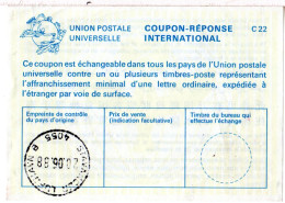 Norwegen, Coupon-Réponse International M. Stpl. Stavanger Lufthavn B 20.06.1988 - Brieven En Documenten