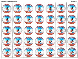 2018 - Tunisie  - Coupe Du Monde De Football Russie 2018  - Feuille Entière - 35V -   MNH***** - 2018 – Russland