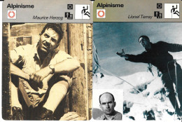 GF2066 - FICHES EDITION RENCONTRE - ALPINISME - WALTER BONATTI - HERMANN BUHL - LIONEL TERRAY - MAURICE HERZOG - Sports D'hiver