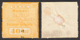 DDSG D.D.S.G. Danube Donau Revenue Tax Romania Austria Hungary KuK Steamer Ship Parcel Packet 40 B KALARAS SILISTRIA - Fiscaux