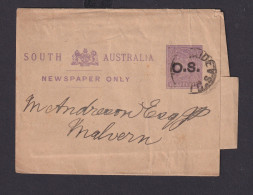 Australien South Australia Ganzsache Dienst Streifband 1/2p Queen Victoria - Collections