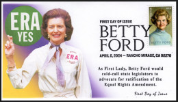 USA 2024 Betty Ford,Wife Of President Gerald Ford,Health,Breast Cancer Awareness,First Lady,FDC (**) - Briefe U. Dokumente