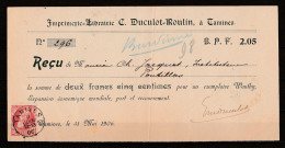 Belgique 1906 : Document Philatélique Avec Timbre D'époque Et Oblitérations D'époque (à étudier) - 1901-1930