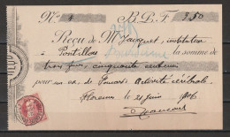 Belgique 1906 : Document Philatélique Avec Timbre D'époque Et Oblitérations D'époque (à étudier) - 1901-1930