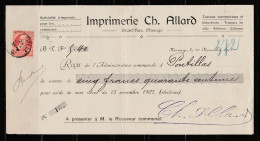 Belgique 1907 : Document Philatélique Avec Timbre D'époque Et Oblitérations D'époque (à étudier) - 1901-1930