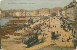 13 - Marseille - Quai De La Fraternité - Animée - Colorisée - Tramway - Oblitération Ronde De 1903 - Etat Pli Visible -  - Joliette, Port Area