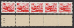 Roll Coil Automat Automatic Automata STAMP Stripe - BUS AUTOBUS - Budapest - 1966 1963 - Hungary - MNH Numbered - Neufs