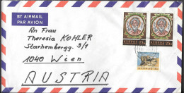 Cyprus Cover Mailed To Austria 1968. 53M Rate St.Andrew Monastery Stamp - Covers & Documents