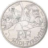 France, 10 Euro, Midi-Pyrénées, 2012, MDP, Argent, SPL - Francia