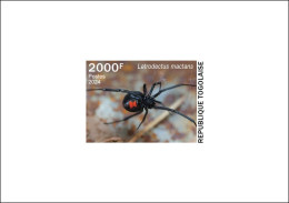 TOGO 2024 DELUXE PROOF - TOXIC SPECIES - SPIDERS SPIDER BLACK WIDOW VEUVE NOIRE - Spinnen