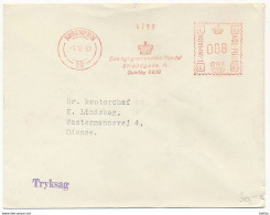 EMA Meter Slogan Printed Matter Cover Portos / Royal Greenland Trade - 1 October 1953 København 19 - Freistempel - Storia Postale