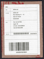 Netherlands: Parcel Fragment (cut-out), 2024, Label Private Postal Service DHL (minor Damage) - Brieven En Documenten
