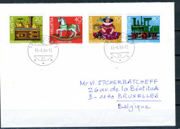 Suisse   N° 1189/92 Sur Lettre   Jouets Anciens - Covers & Documents