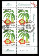 MONACO   -  2002 .  Y&T N° 2322 Oblitérés En Bloc De 4.   Fleurs  /  Daturas - Usados