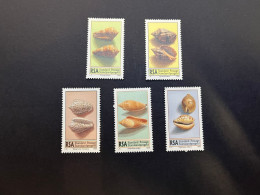 11-5-2024 (stamp)  Shell / Seashell - Coquillage - RSA (5 Values) - Crustacés