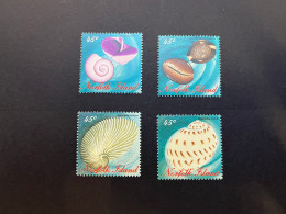 11-5-2024 (stamp)  4 Shell / Seashell - Coquillage - Norfolk  Islands (4 Values) - Schalentiere