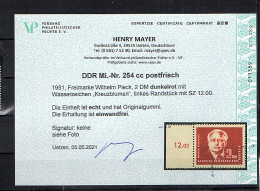 SBZ- DDR., Mi.-Nr. 254 Cc,postfrisch Linkes Randstück, Befund Mayer - Autres & Non Classés