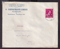 DDGG 148 -- 2 X Enveloppe TP Moins 10 % Surcharge Typo 1946 - Entete Fabrique Tissus Vandekerkhove-Cambier à ELLEZELLES - 1946 -10%