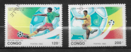 RÉPUBLIQUE DU CONGO    ZAÏRE    "N°   968/69     " FOOT " - Gebraucht