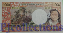 TAHITI 1000 FRANCS 1985 PICK 27d AUNC - Papeete (Frans-Polynesië 1914-1985)