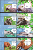 2022, Romania, Smart Animals, Dolphins, Elephants, Monkeys, Parrots, 4 Stamps+Label, MNH(**), LPMP 2376 - Nuevos