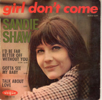 Disque - Sandie Shaw - Girl Don't Come - Vogue PNV 24 130 - France 1965 - Rock