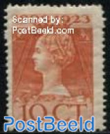 Netherlands 1923 10c, Perf. 12:11.5, Stamp Out Of Set, Unused (hinged) - Ongebruikt