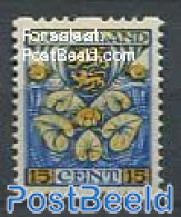 Netherlands 1926 15+15c, Sync. Perf. Stamp Out Of Set, Mint NH, History - Nature - Coat Of Arms - Flowers & Plants - Ongebruikt