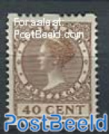 Netherlands 1925 40c, Sync. Perf., Stamp Out Of Set, Unused (hinged) - Ongebruikt