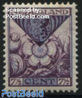 Netherlands 1925 7.5+3.5c, Gelderland, Stamp Out Of Set, Mint NH, History - Nature - Coat Of Arms - Flowers & Plants - Unused Stamps