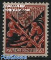 Netherlands 1927 7.5+3.5c, Limburg, Mint NH, History - Nature - Coat Of Arms - Flowers & Plants - Unused Stamps