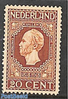 Netherlands 1913 20c, Perf. 11.5x11, Stamp Out Of Set, Unused (hinged) - Ongebruikt