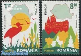 Romania 2012 Europe, Visit Romania 2v, Mint NH, History - Nature - Various - Europa (cept) - Birds - Maps - Tourism - Unused Stamps