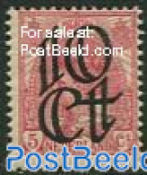 Netherlands 1923 5 On 10c, Stamp Out Of Set, Unused (hinged) - Nuevos