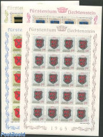 Liechtenstein 1965 Coat Of Arms 4 M/ss, Mint NH, History - Coat Of Arms - Unused Stamps