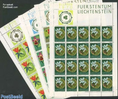 Liechtenstein 1970 Flowers 4 M/ss, Mint NH, History - Nature - Europa Hang-on Issues - Flowers & Plants - Neufs