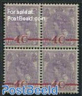 Netherlands 1921 Overprint, Block Of 4 [+], Mint NH - Unused Stamps