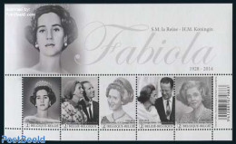 Belgium 2015 Queen Fabiola 5v M/s, Mint NH, History - Kings & Queens (Royalty) - Ongebruikt