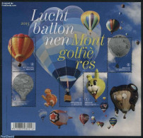 Belgium 2015 Hot Air Balloons S/s, Mint NH, Nature - Transport - Rabbits / Hares - Balloons - Ongebruikt