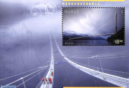 Norway 2018 Europa,Hardangerbrua S/s, Mint NH, History - Europa (cept) - Art - Bridges And Tunnels - Neufs