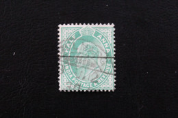 1906 KING EDWARD VII HALF ANNA INDIA POSTAGE & REVENUE VERT Y&T IN-GB 74 OBLITERE - 1902-11  Edward VII