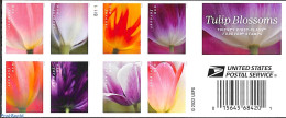 United States Of America 2023 Tulip Blossoms 2x10v S-a In Double Sided Booklet, Mint NH, Nature - Flowers & Plants - Neufs