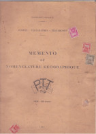 MEMENTO GEOGRAPHIQUE DES PTT 1951 - CARTE - Cartes/Atlas