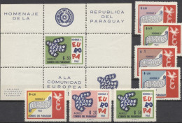 Paraguay 1961, Europe, 7val +BF - Other & Unclassified