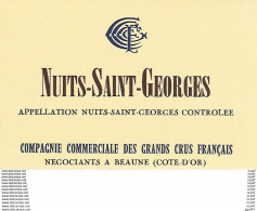 ETIQUETTES De Vins.  NUITS-SAINT-GEORGES   (Beaune).  75cl. ..C455 - Beaujolais