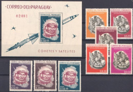 Paraguay 1963, Space Travel, 8val +BF - Paraguay